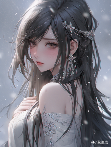 雪中华丽美少女