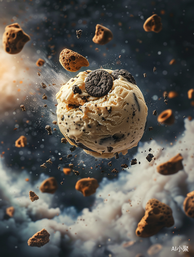 Cookies and Cream Planet with Dramatic Food Photography