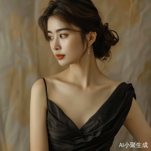 专业自信大气：超高清空姐发型晚礼服照片