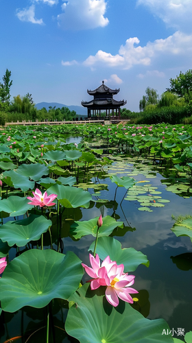 湿地之美：莲花湖荷花园生态画卷