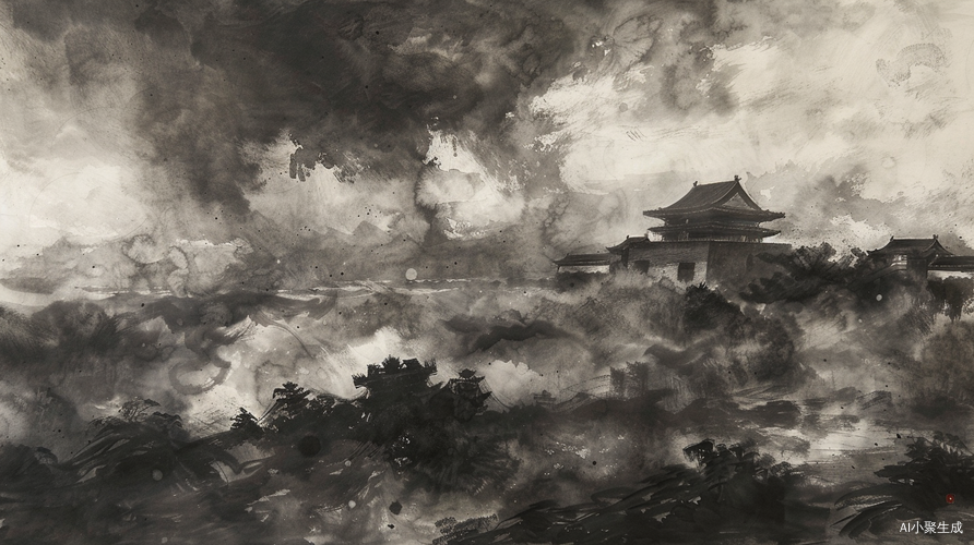 幽深山水墨色云顶天宫