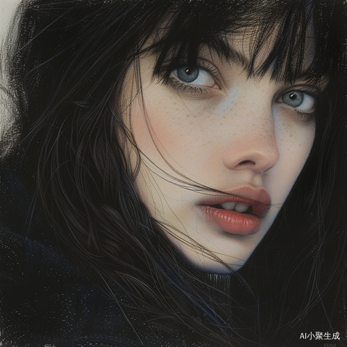 黑长直甜美少女