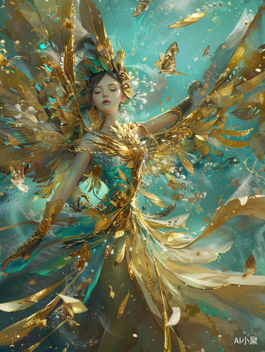 Golden Winged Femme: A Water and Land Fusion