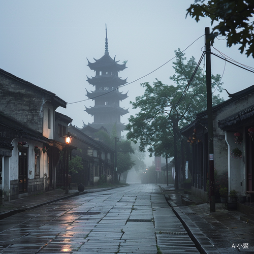 Misty Rain Photography in Jiangnan Town