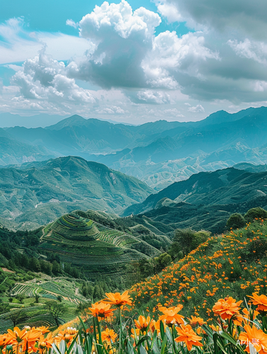 青山格桑，远云悠闲