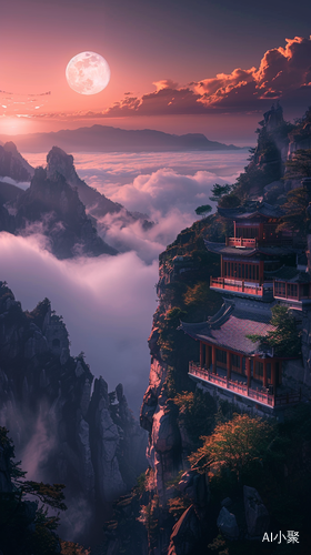 中国仙境-云山雾绕的史诗大场景