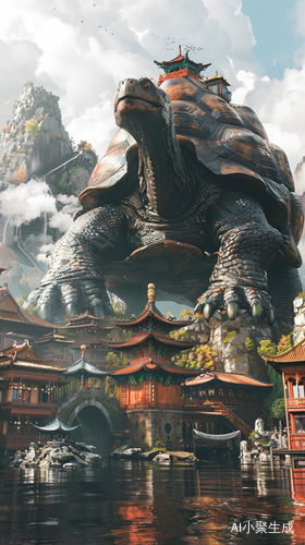 Pixar Chinese Mythology Giant Black Tortoise Scene