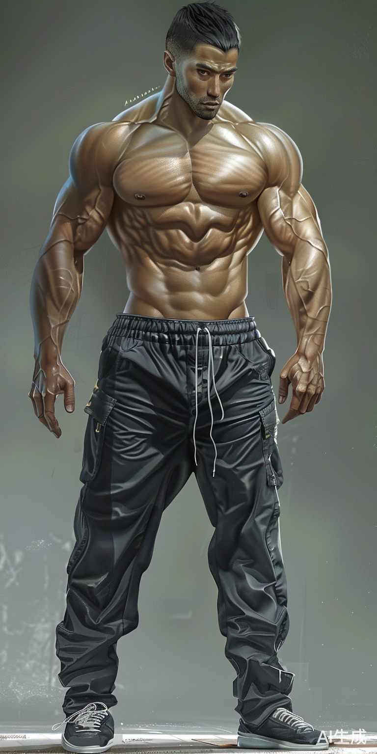 八块腹肌彰显完美身材