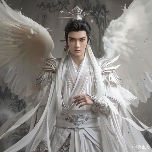 六只白色翅膀的中国帅哥