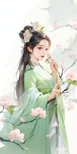 绝代佳人春雨中的优雅与美丽