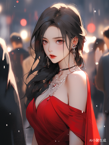 现代华丽舞会中的年轻漂亮女性魅力裙子