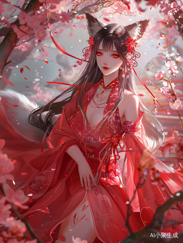 九尾妖狐苏妲己校园女神红色狂潮的美丽与诱惑