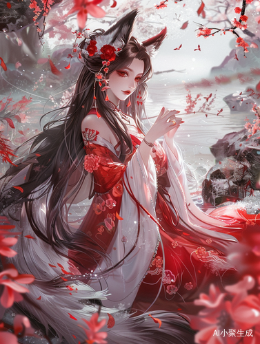 九尾妖狐苏妲己校园红色魅力天蝎美女