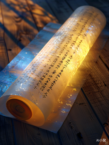 Dreamlike Ancient Chinese Rice Paper Book in Three Dimensional Light