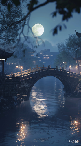 古镇南京秦淮河夜晚的诗意美景