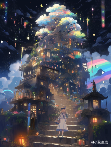 奇幻色彩的小精灵学校与飞舞的精灵