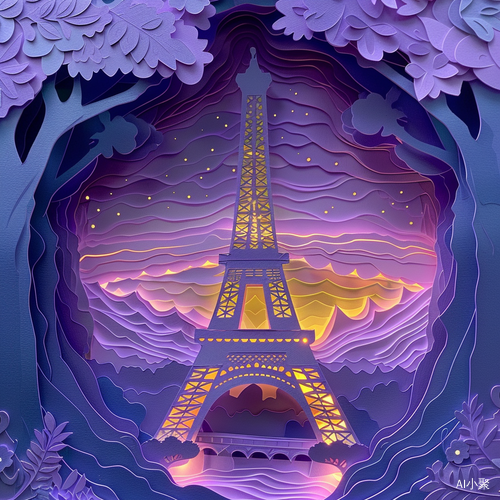 Prize Winning 3D Paper Cutting Artwork of Paris Eiffel Tower