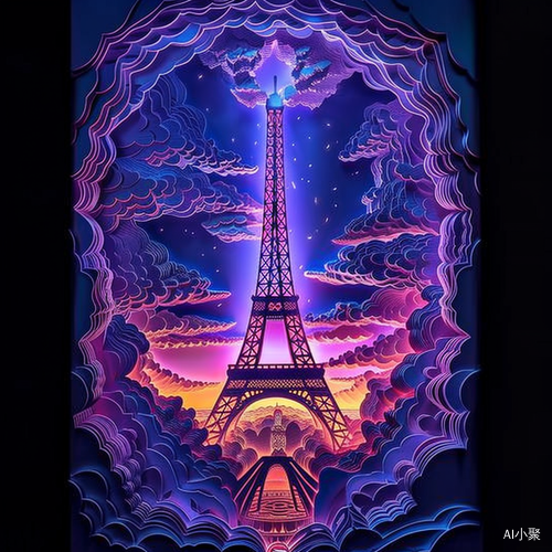 Prize Winning 3D Paper Cutting Artwork of Paris Eiffel Tower