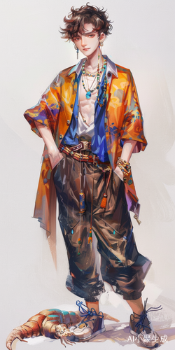 潮流时尚少男短发魅力全身立绘高清画质