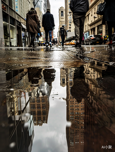 雨中街头摄影的决定性瞬间与视觉失位感