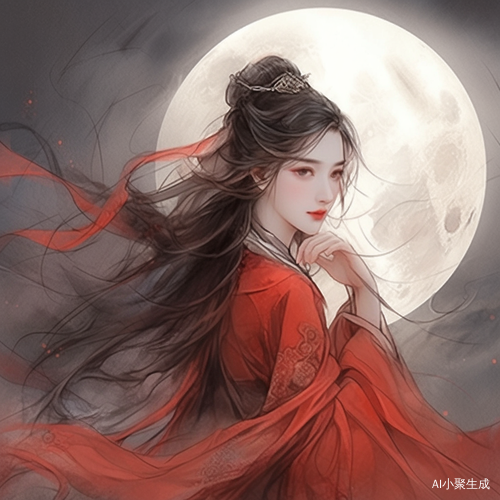 小月老与红绳的浪漫编织夜空下的命运