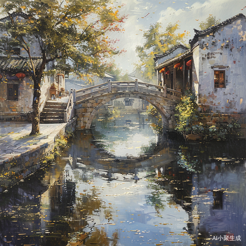 江南小桥流水人家情景描绘