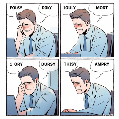 一周工作情绪变化的四格漫画
