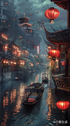 梦回唐朝不夜城的繁华夜市