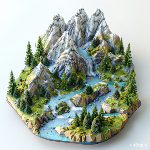 治愈性3D图片展现山川河流树林之美