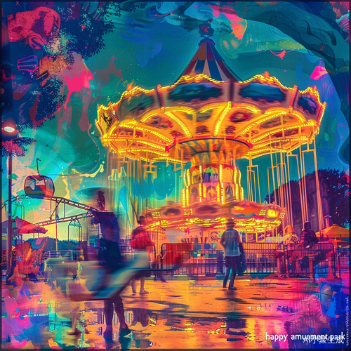 抽象现实中的开心游乐园 dreams desires and vibrant visuals