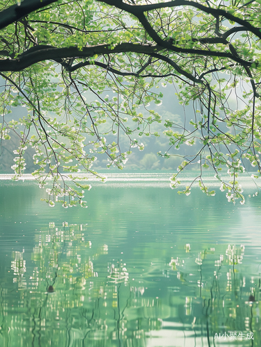 泉眼无声与树阴映水的浪漫场景