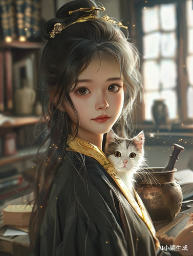 霍格沃茨女孩与白猫的魔药教室奇遇