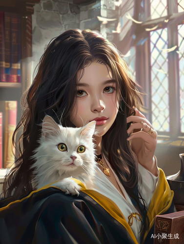 霍格沃茨女孩与白猫的魔药教室奇遇