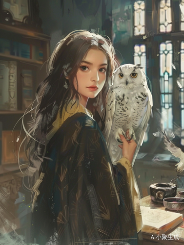 霍格沃茨女生的魔法课堂与白色猫头鹰