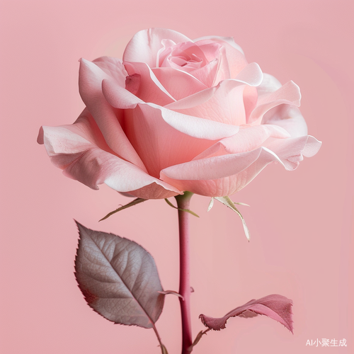 淡色玫瑰衬托的纯色背景图
