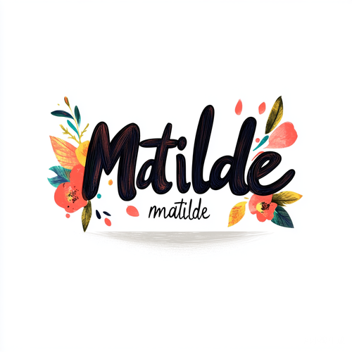 ins风可爱英文字母Matilde