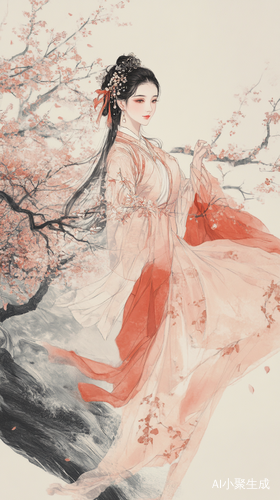 唐朝风韵佳人翩翩起舞的绝美画卷