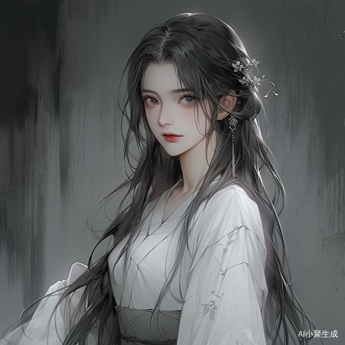 黑夜中的启明星中国风少女的灵气与光辉