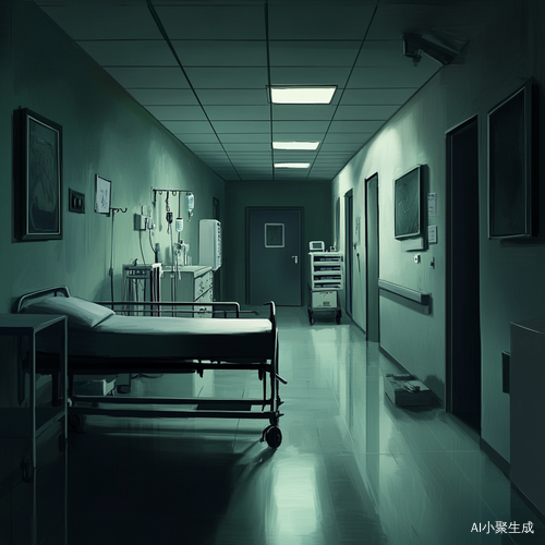幽暗医院中的恐怖动漫风格