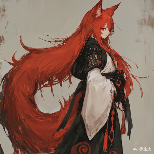 红色大尾巴长发男装像女生的裙子和衣服