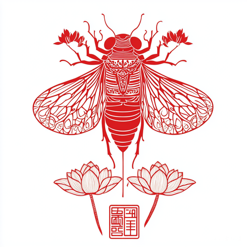 中国剪纸全红蝉跳水图案设计