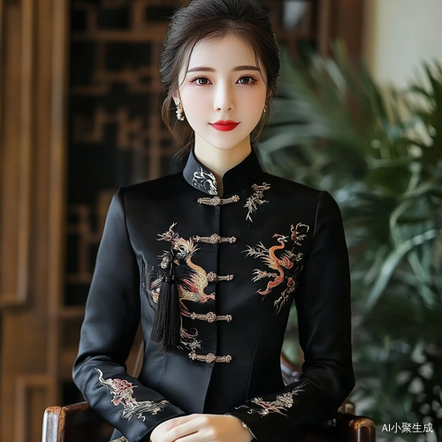 高贵奢华的中国风西装外套展示