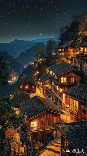 江西望仙谷夜景灯光与自然杰作高清展示
