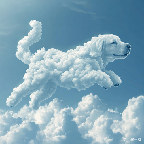 天空中的白云狗