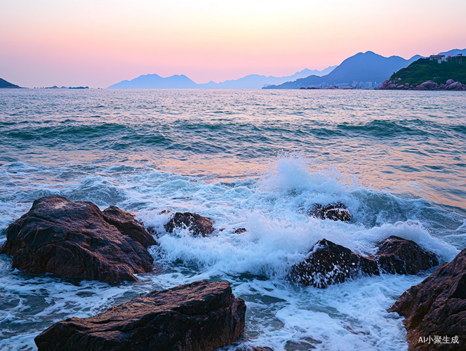 Shenzhen Lian Drawing An Xingyuan Blue Lake Beach Sunset Photography
