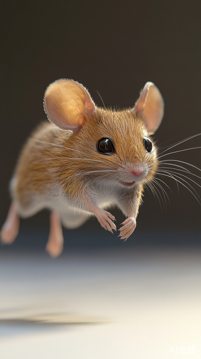 逼真的老鼠侧面奔跑画面