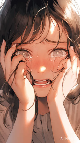 女孩面对压力崩溃痛哭