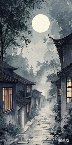 夏日夜晚竹铺下的儿歌与月光