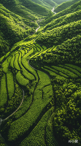 一望无际的芦苇丛航拍远景自然风光