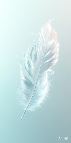 A Sci-Fi 3D Visual of Falling Feather and Flowing Elements